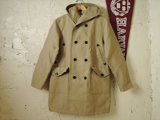 JACKMAN : SPECTATOR COAT ” JM8511 ” BEIGE x BLACK | CONEY ISLAND