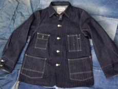 WAREHOUSE : Lot 2165 INDIGO HERRINGBONE COVERALL WITH CHINSTRAP ...