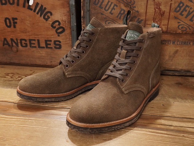 RALPH LAUREN : POLO COUNTRY ARMY BOOTS ” BROWN ROUGHOUT SUEDE