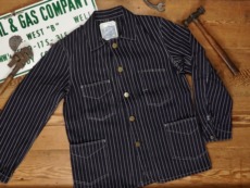 SUGAR CANE : HEADLIGHT 8oz. SPECIAL WOVEN STRIPE DENIM WORK COAT